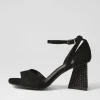 Women DJANGO & JULIETTE Laixi Black Suede Jewels Sandals