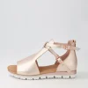 Women DJANGO & JULIETTE Lakrisha Pale Rose Gold Leather Sandals
