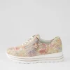 Women WALDLAUFER Lana Rosa Light Gold Leather Sneakers