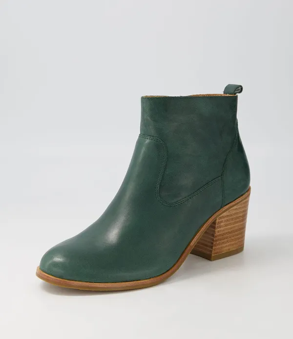 Women ZIERA Landins W Emerald Leather Ankle Boots