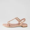 Women DJANGO & JULIETTE Laroza Nude Fabric Jewels Sandals