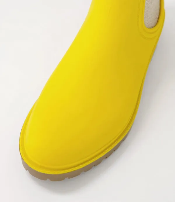 Women DIANA FERRARI Laurina Yellow Gumboot Chelsea Boots