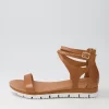 Women DJANGO & JULIETTE Lawun Tan Leather Sandals