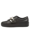 Women DJANGO & JULIETTE Layan Casual Black Leather Sneakers