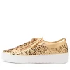 Women DJANGO & JULIETTE Leitha Old Gold Leather Sneakers