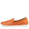 Women ZIERA Liana W New Orange Leather Flat Shoes