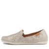 Women ZIERA Liana W Pale Gold Sherbet Leather Loafers