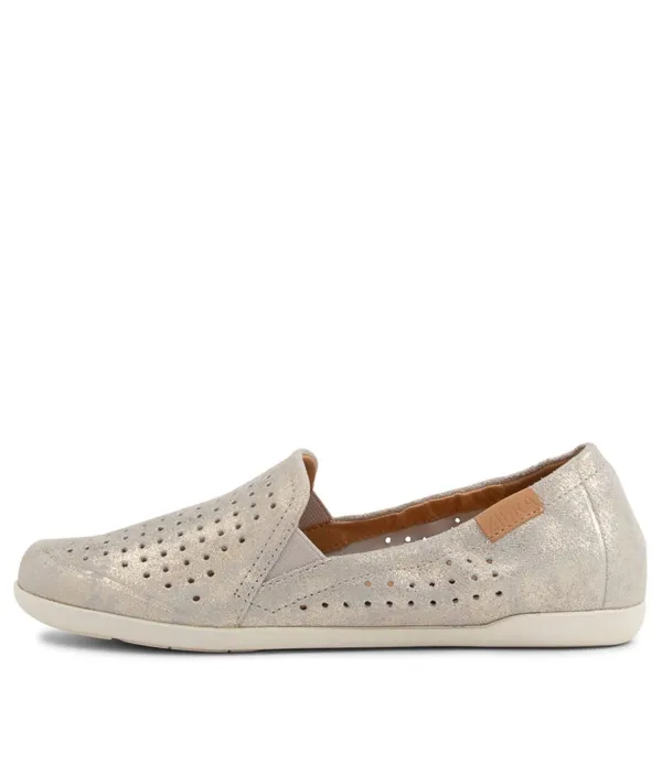 Women ZIERA Liana W Pale Gold Sherbet Leather Loafers