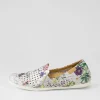 Women ZIERA Liana W White Fields Leather Loafers
