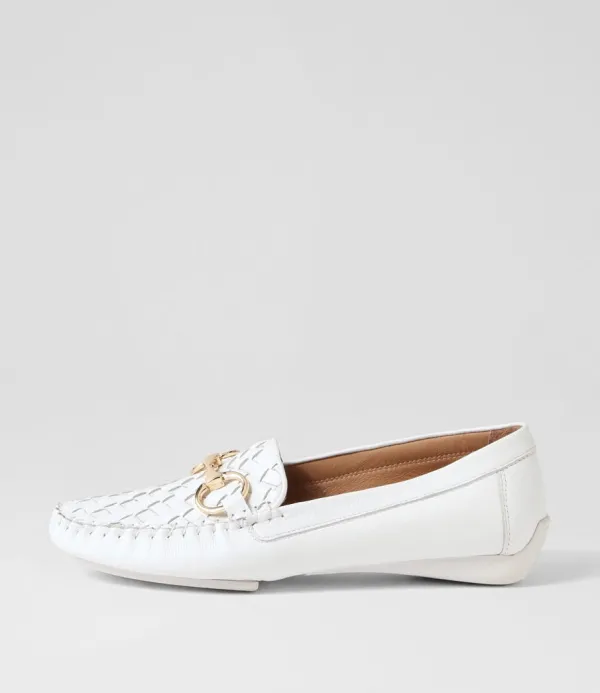 Women DJANGO & JULIETTE Lille White Leather Loafers