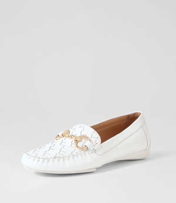 Women DJANGO & JULIETTE Lille White Leather Loafers