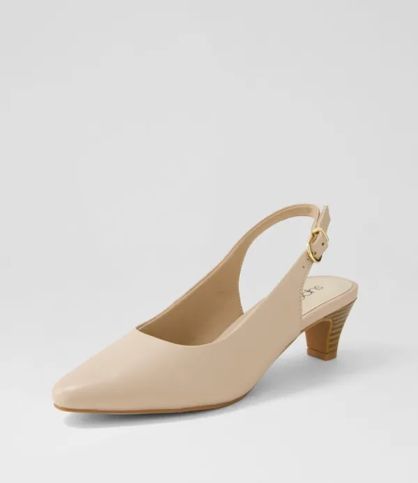 Women SUPERSOFT Linden3 Nude Leather Heels
