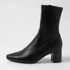 Women DIANA FERRARI Linta Black Stretch Ankle Boots