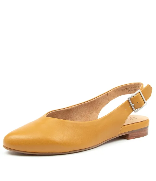 Women ZIERA Lisa W Mustard Leather
