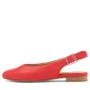 Women ZIERA Lisa W Red Leather Flat Shoes