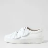 Women DJANGO & JULIETTE Loja White Leather Patent Sneakers