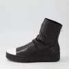 Women DJANGO & JULIETTE Lonzo White Black Leather Ankle Boots