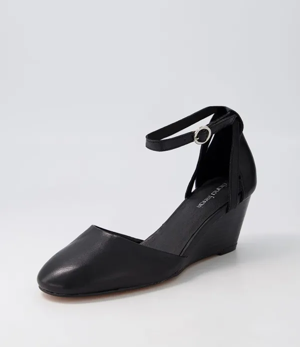 Women DIANA FERRARI Lorelei Black Leather Heels