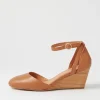 Women DIANA FERRARI Lorelei Tan Natural Heel Leather Heels