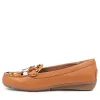 Women SUPERSOFT Lyins Tan Cheetah Pony Leather Flat Shoes