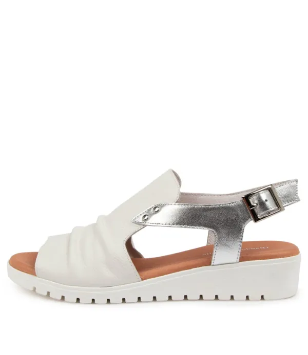 Women DJANGO & JULIETTE Madis Dj White Silver Leather