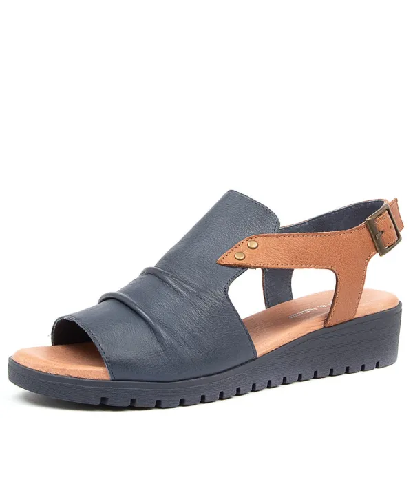 Women DJANGO & JULIETTE Madis Navy-Dk Tan Leather