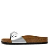Women BIRKENSTOCK Madrid Bk Metallic Silver Birkoflor