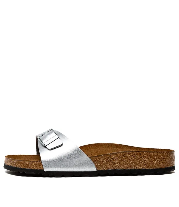 Women BIRKENSTOCK Madrid Bk Metallic Silver Birkoflor