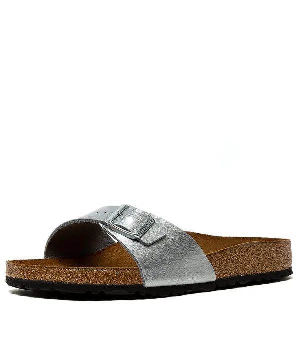 Women BIRKENSTOCK Madrid Bk Metallic Silver Birkoflor