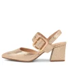 Women DJANGO & JULIETTE Magaly Champagne Speckle Leather Heels