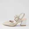 Women DJANGO & JULIETTE Magaly Silver Cut Leather Heels