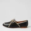 Women TOP END Maire Black Natural Leather Mary Janes