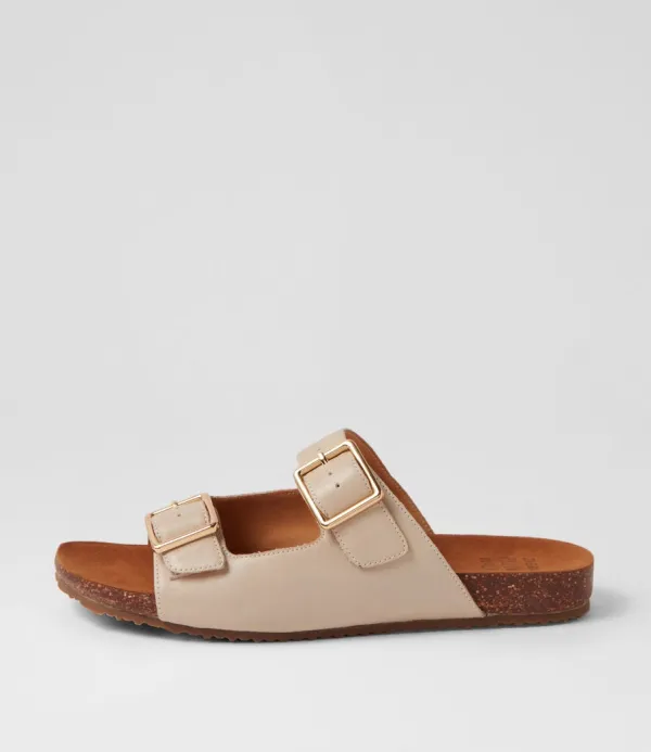 Women ZIERA Makosa Xw Almond Leather Slides