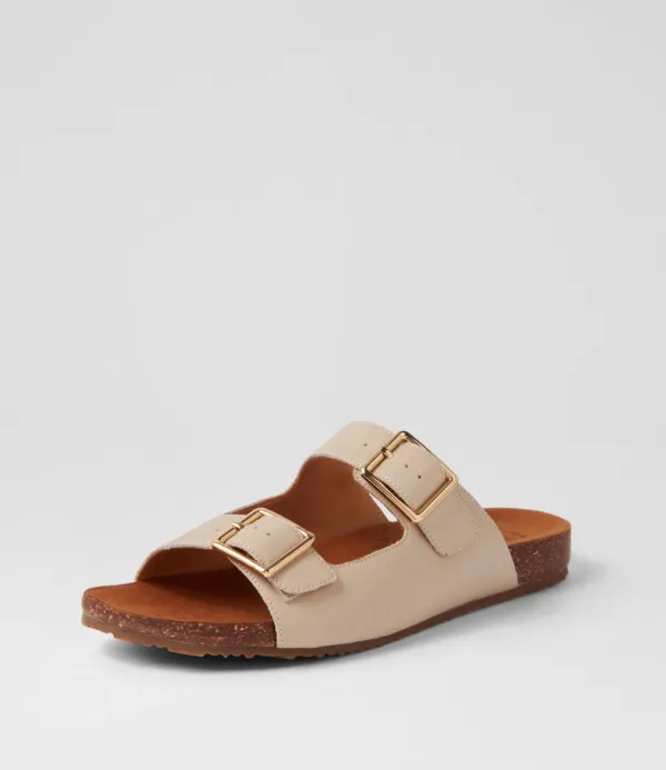 Women ZIERA Makosa Xw Almond Leather Slides