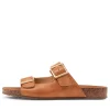 Women ZIERA Makosa Xw Tan Leather Sandals