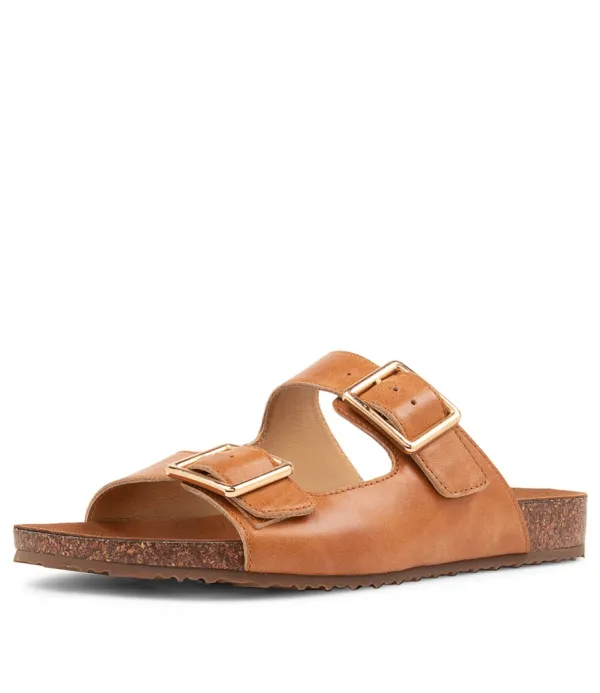 Women ZIERA Makosa Xw Tan Leather Sandals
