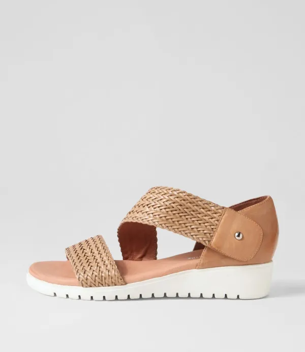 Women DJANGO & JULIETTE Malkie Biscuit Weave Leather Sandals
