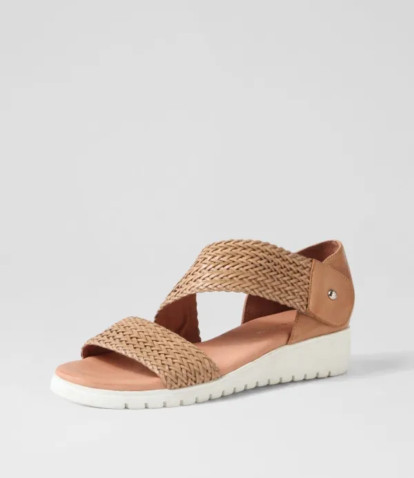 Women DJANGO & JULIETTE Malkie Biscuit Weave Leather Sandals