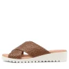 Women DJANGO & JULIETTE Manal Dark Tan Weave Slides