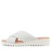 Women DJANGO & JULIETTE Manal White Weave Slides