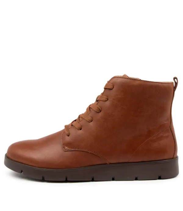 Women ZIERA Manila W Cognac Leather Ankle Boots