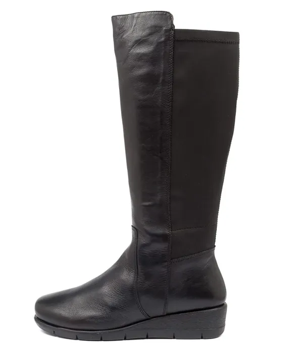 Women SUPERSOFT Marcelina Blk Leath-Lycra