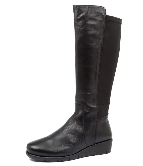 Women SUPERSOFT Marcelina Blk Leath-Lycra