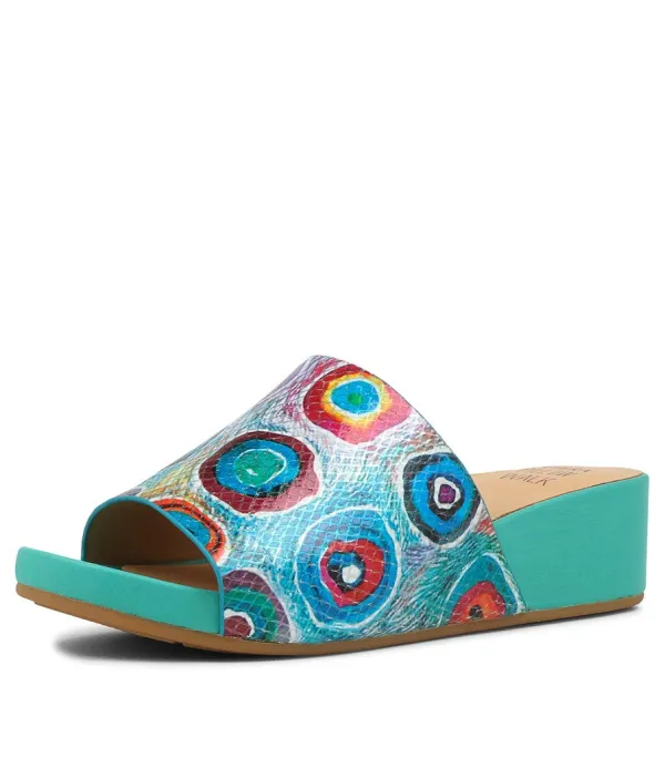 Women ZIERA Marcy W Bright Patch Multi Slides
