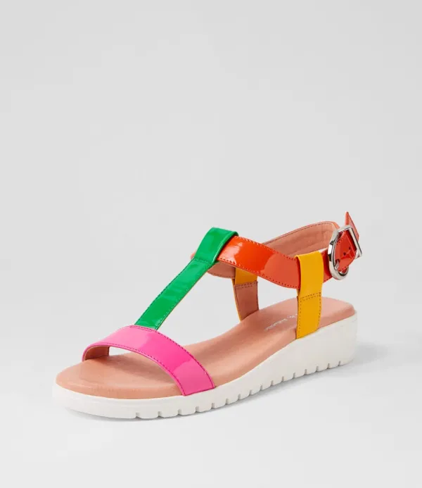 Women DJANGO & JULIETTE Marj Bright Patent Multi Sandals