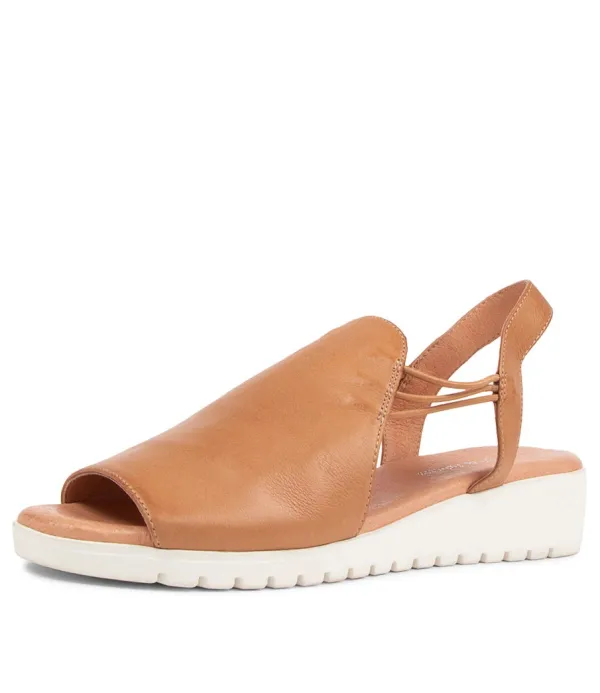 Women DJANGO & JULIETTE Marliss Dark Tan Leather Sandals Ws