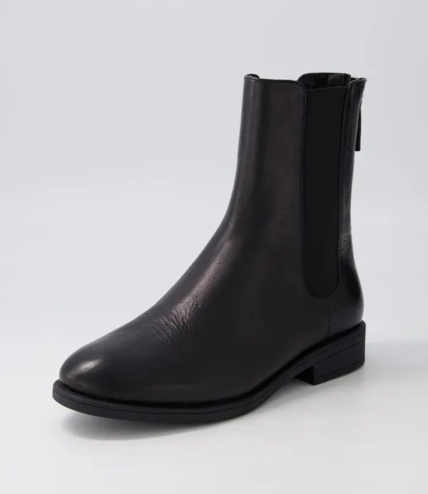 Women DJANGO & JULIETTE Martela Black Leather Chelsea Boots