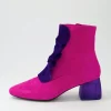 Women DJANGO & JULIETTE Marzia Fuchsia Purple Suede Ankle Boots