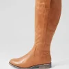 Women DJANGO & JULIETTE Matteat Tan Leather Knee High Boots