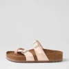 Women BIRKENSTOCK Mayari Earthy Vegan Light Rose Birkibuc Slides